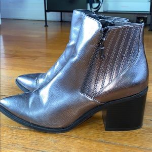 Kenneth Cole Reaction Silver Booties